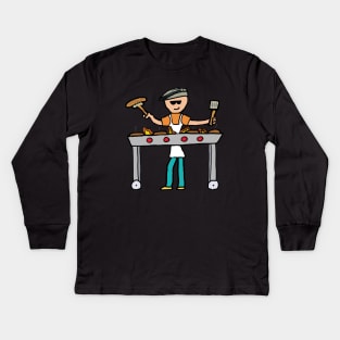 Barbecue Grillmaster BBQ Kids Long Sleeve T-Shirt